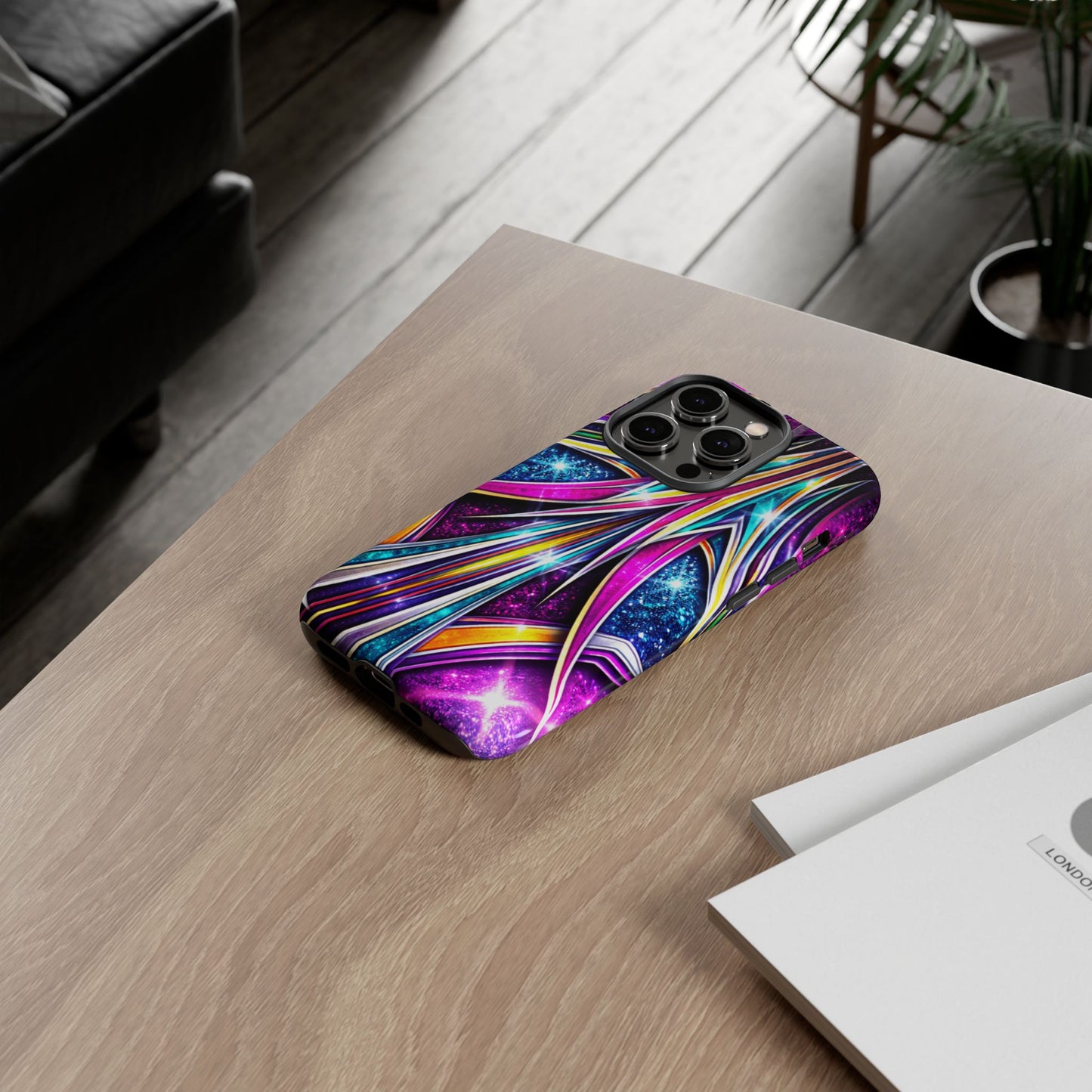 Custom Lowrider Pinstripe Swirl Tough Phone Case – Impact Resistant