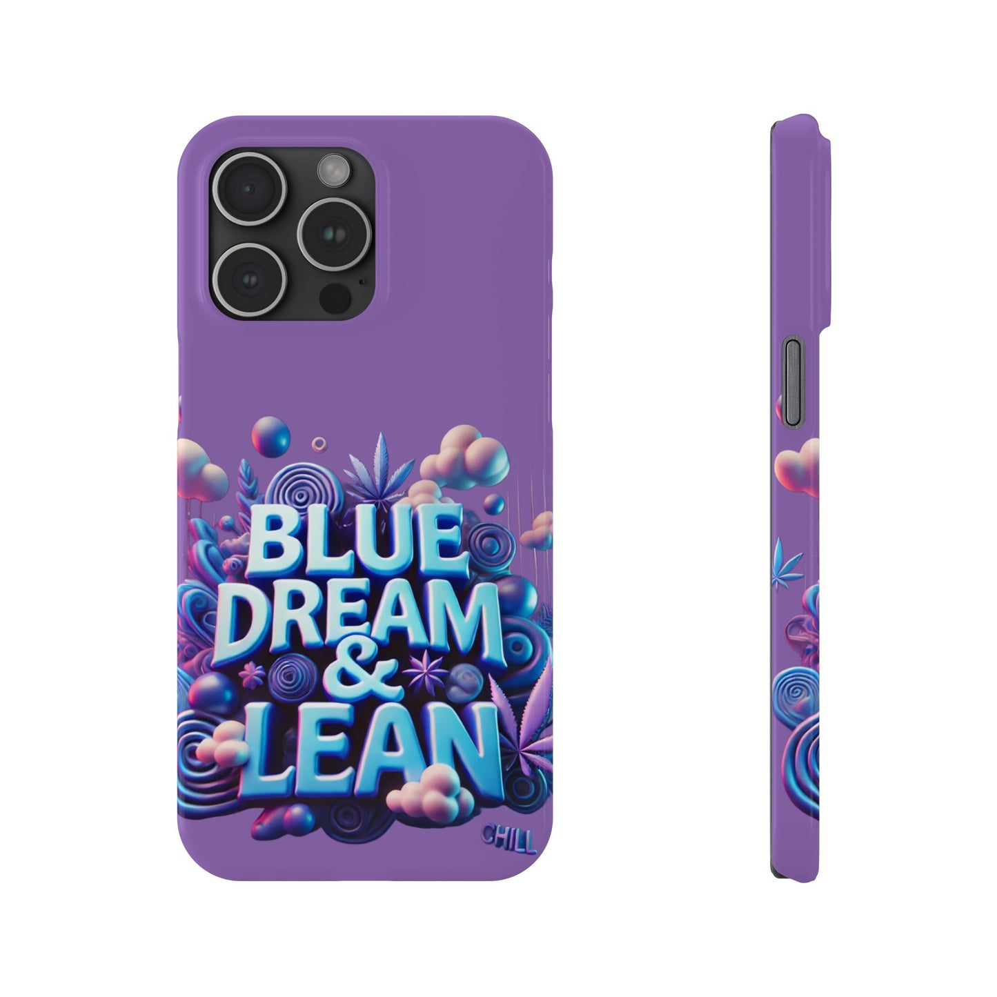 Vibrant Slim Phone Cases - 'Blue Dream & Lean' Design for Trendsetters