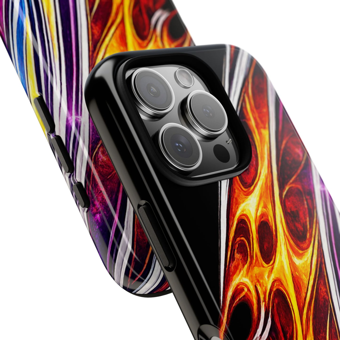 Flaming Abstract Stripes Tough Case | Colorful Phone Cover