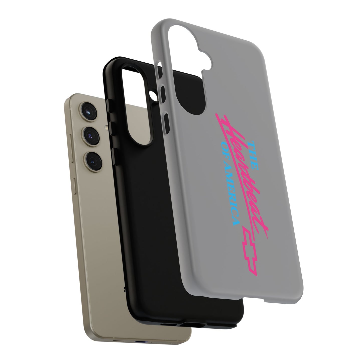Silver “The Heartbeat of America” Retro Chevy Logo, Slim Protective Cover