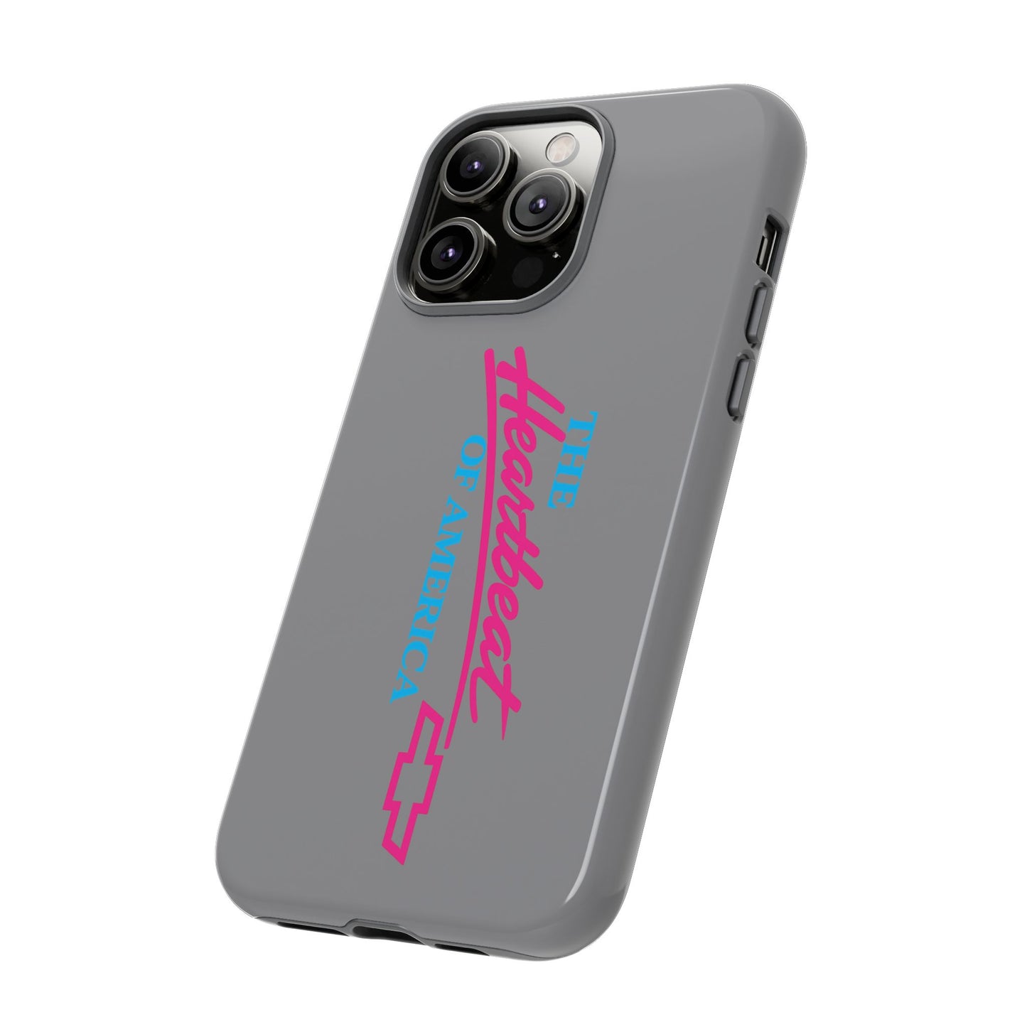 Silver “The Heartbeat of America” Retro Chevy Logo, Slim Protective Cover