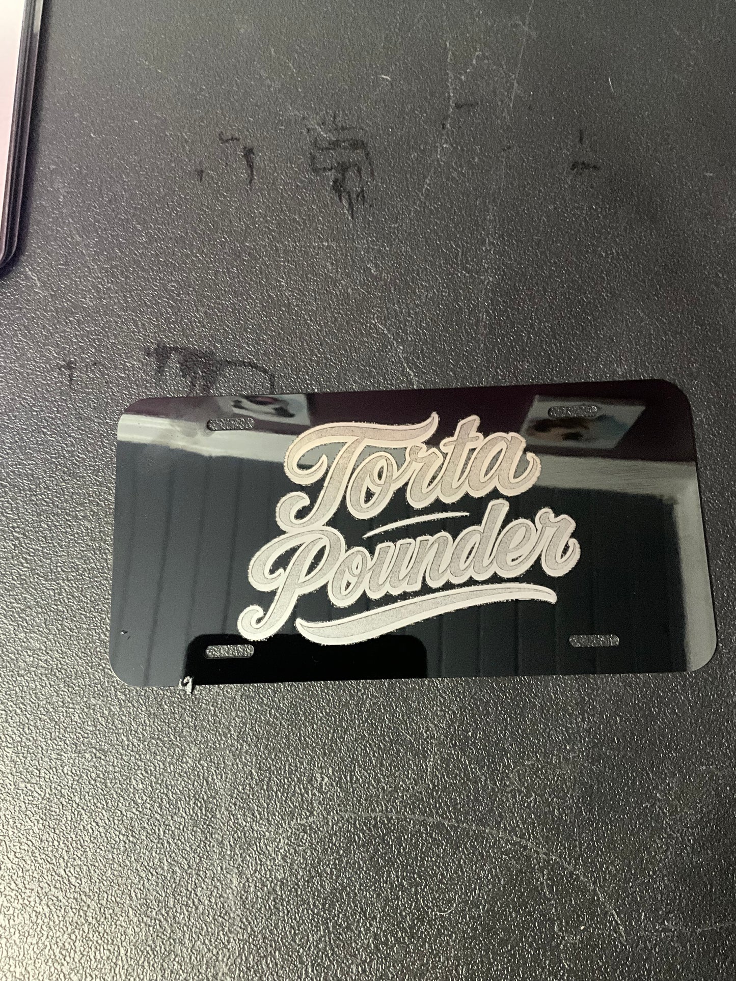 Custom Engraved License Plate – “Torta Pounder” Edition