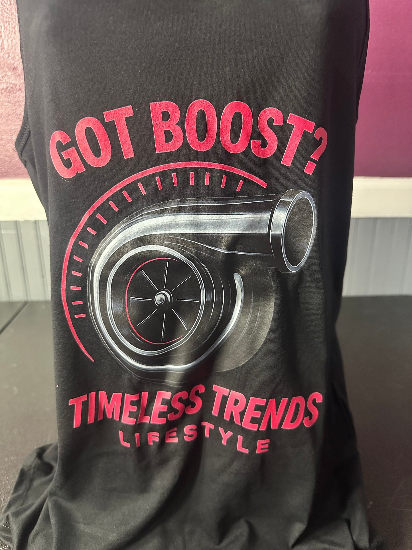 Got Boost? Turbo Graphic Hot Pink Ladies Racerback Tank – Timeless Trends Lifestyle