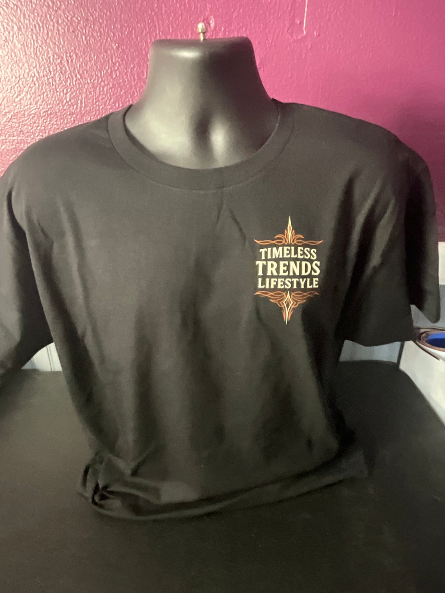 Timeless Trends Lifestyle Tee – Orange Pinstripe Edition