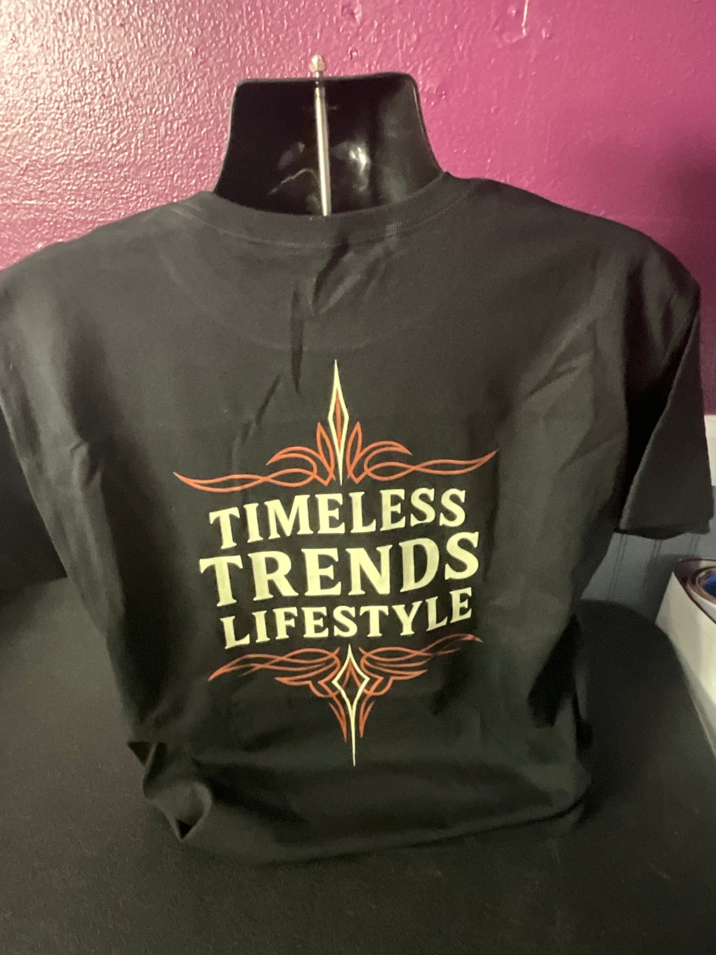 Timeless Trends Lifestyle Tee – Orange Pinstripe Edition