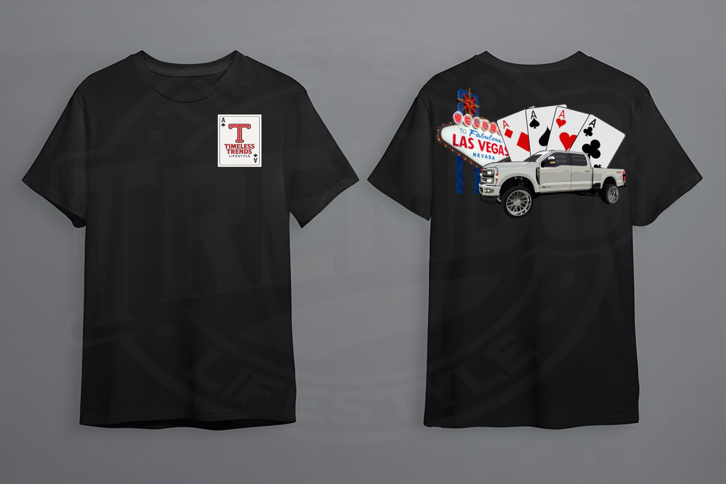 Vegas Royal Flush Lifted Truck Tee