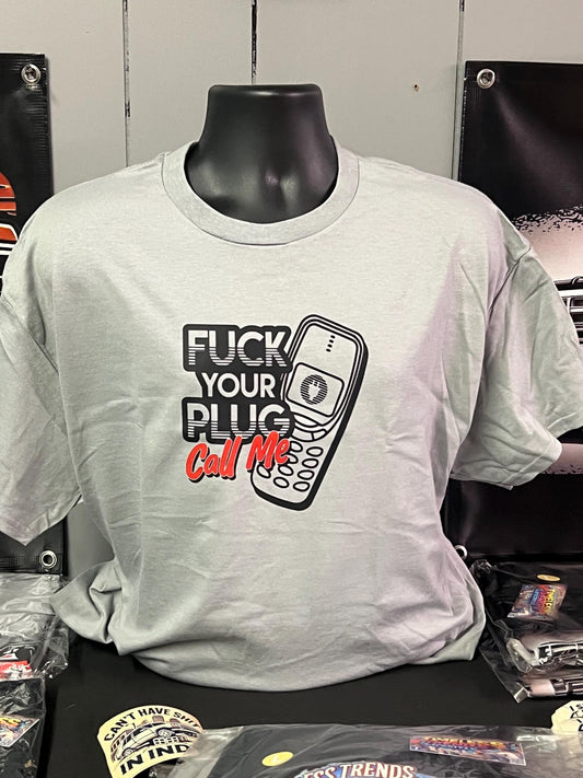 Plug Call Me T-Shirt | Funny Graphic Tee for Men | Trendy Casual Wear / Unique Gift for Friends & Family