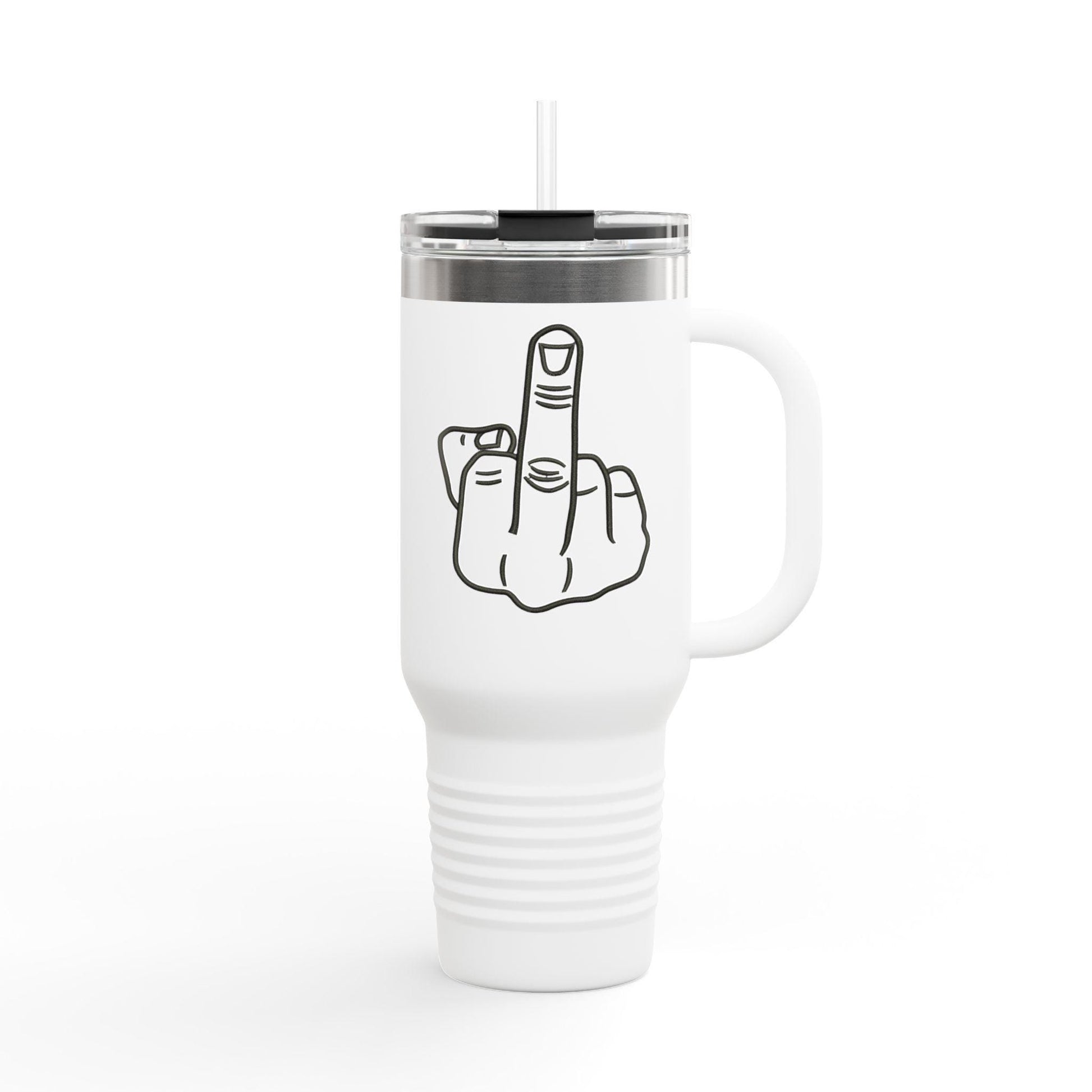 Middle Finger Insulated Travel Mug, 40oz – Funny Coffee Cup for Travel, Unique Gift Idea & Humor Mug for Home or Office