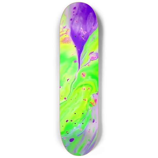 Neon Glow Skateboard Deck – Glow-in-the-Dark 8.25” Maple Deck – Pro Street/Park or Wall Art
